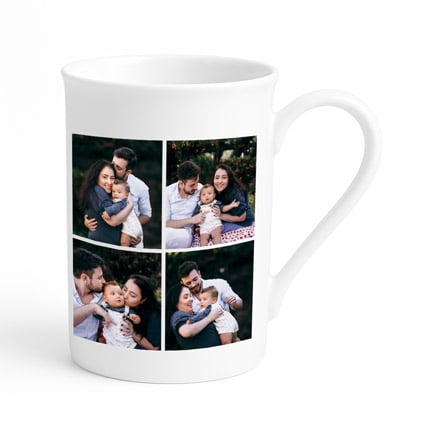 4 Photo Collage Bone China Mug 4 Photo Collage Bone China Mug