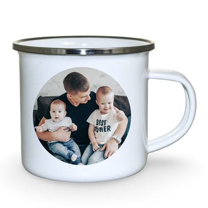Personalised Enamel Mug Photo Upload Personalised Enamel Mug Photo Upload