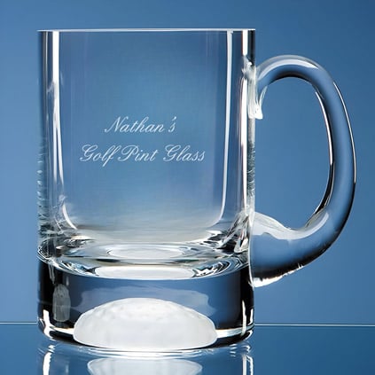 Personalised Golf Ball Base Pint Tankard Personalised Golf Ball Base Pint Tankard