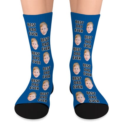 Personalised Photo Face Socks With Message Personalised Photo Face Socks With Message