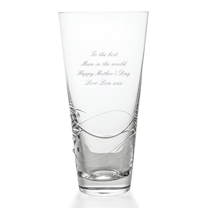 Personalised Crystal Vase With Swarovski Elements Personalised Crystal Vase With Swarovski Elements