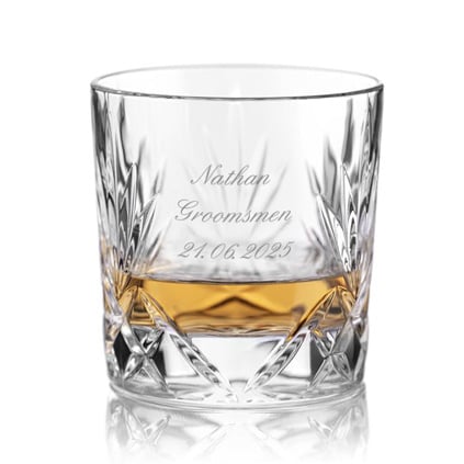 Personalised Whiskey Glass Tumbler Hand Cut Personalised Whiskey Glass Tumbler Hand Cut