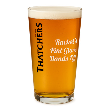Personalised Thatchers Pint Glass Personalised Thatchers Pint Glass