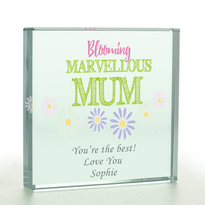 Personalised Bloomin' Marvellous Glass Token Personalised Bloomin ...