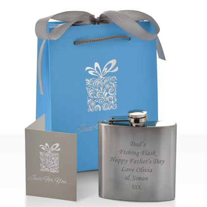 Personalised Hip Flask With Luxury Gift Bag