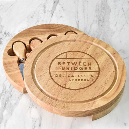 Personalised Round Cheeseboard Any Logo Engraved