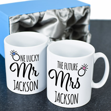 Personalised Wedding Mug Set