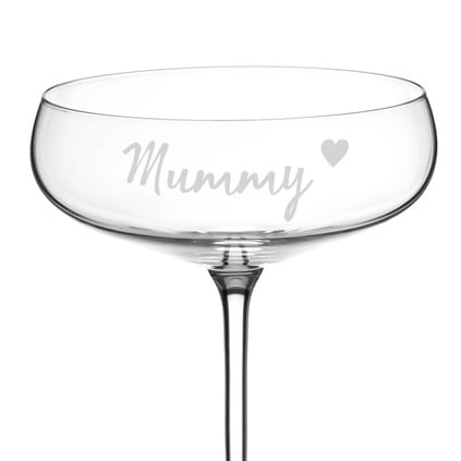 Personalised Luxury Glass Champagne Saucer For Her