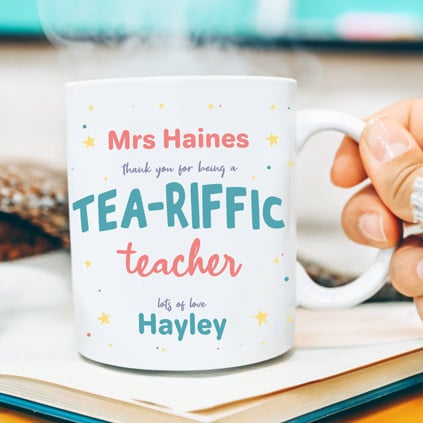 Personalised Tea-Riffic Thank You Mug