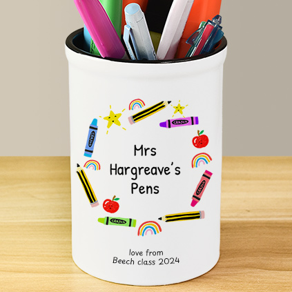 Personalised Any Name's Pen Pot for Teachers