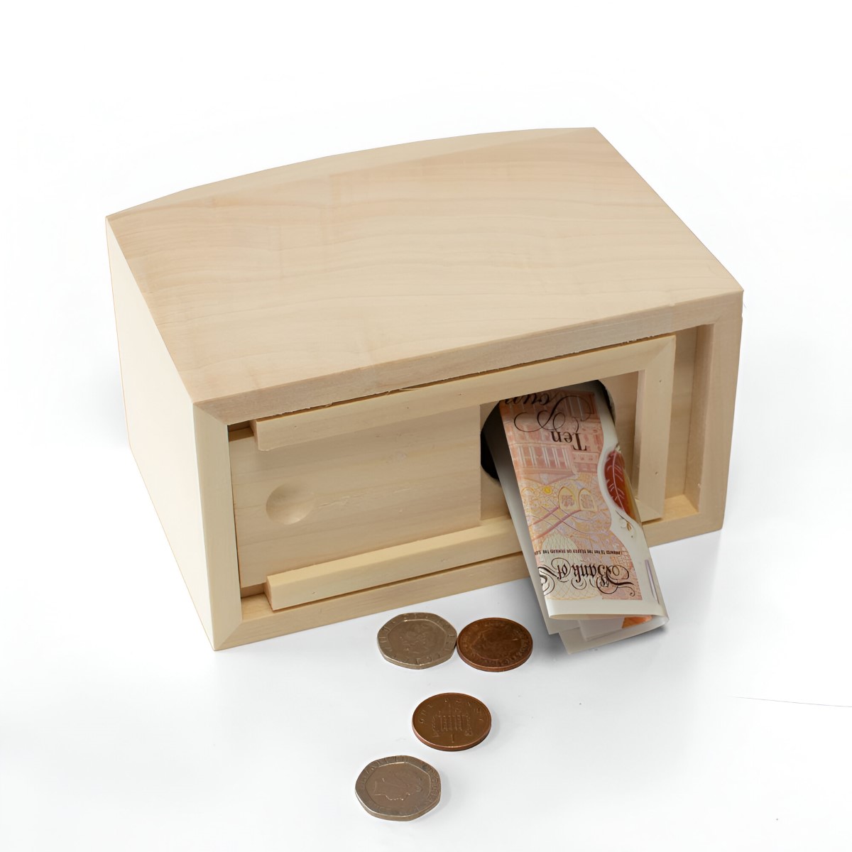 personalised dinosaur wooden money box