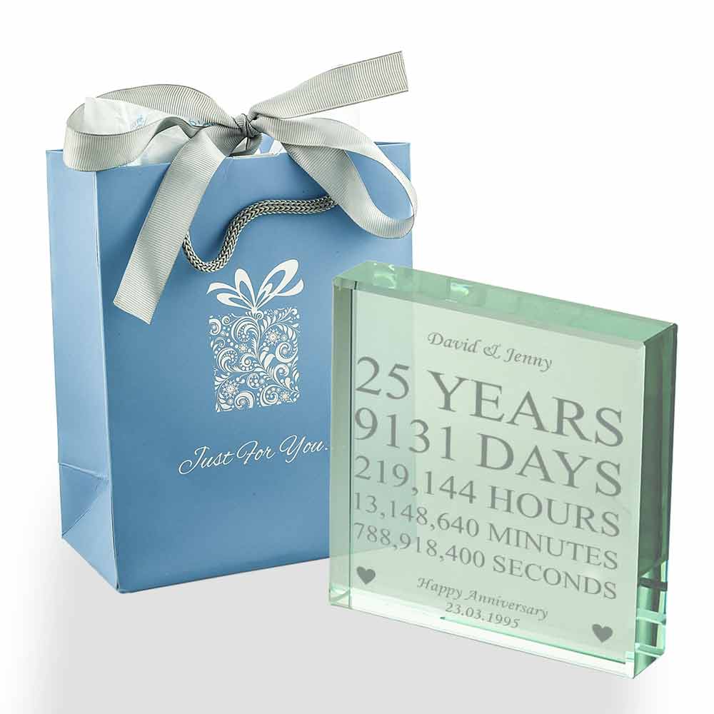 25th Wedding Anniversary Gifts Personalised Silver Wedding Anniversary Gifts  for Husband, Wife, Mum, Dad, Parents 25 Years Married Gift -  Sweden