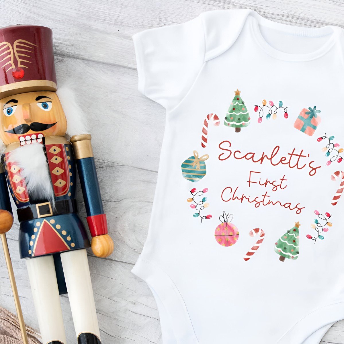 Baby boy sale first christmas onesie