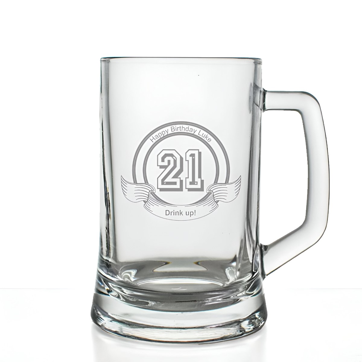 Personalised Pint Glass 21st Birthday