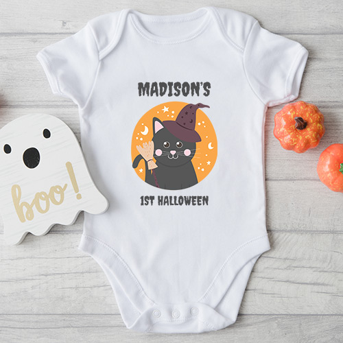 Black cat baby onesie best sale